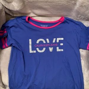 Purple and pink Calvin Klein Jean shirt